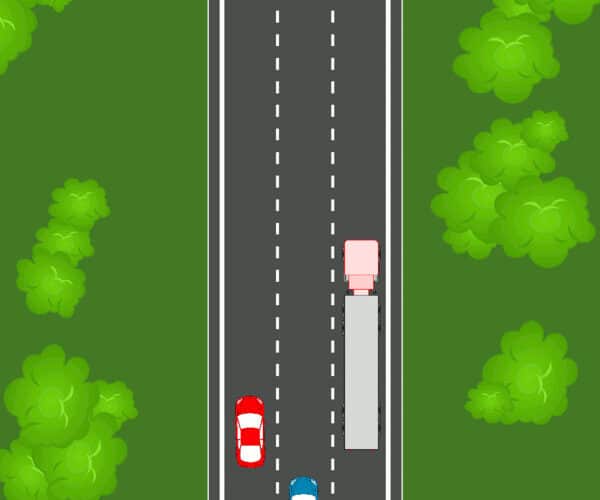 600px Jackknifing truck