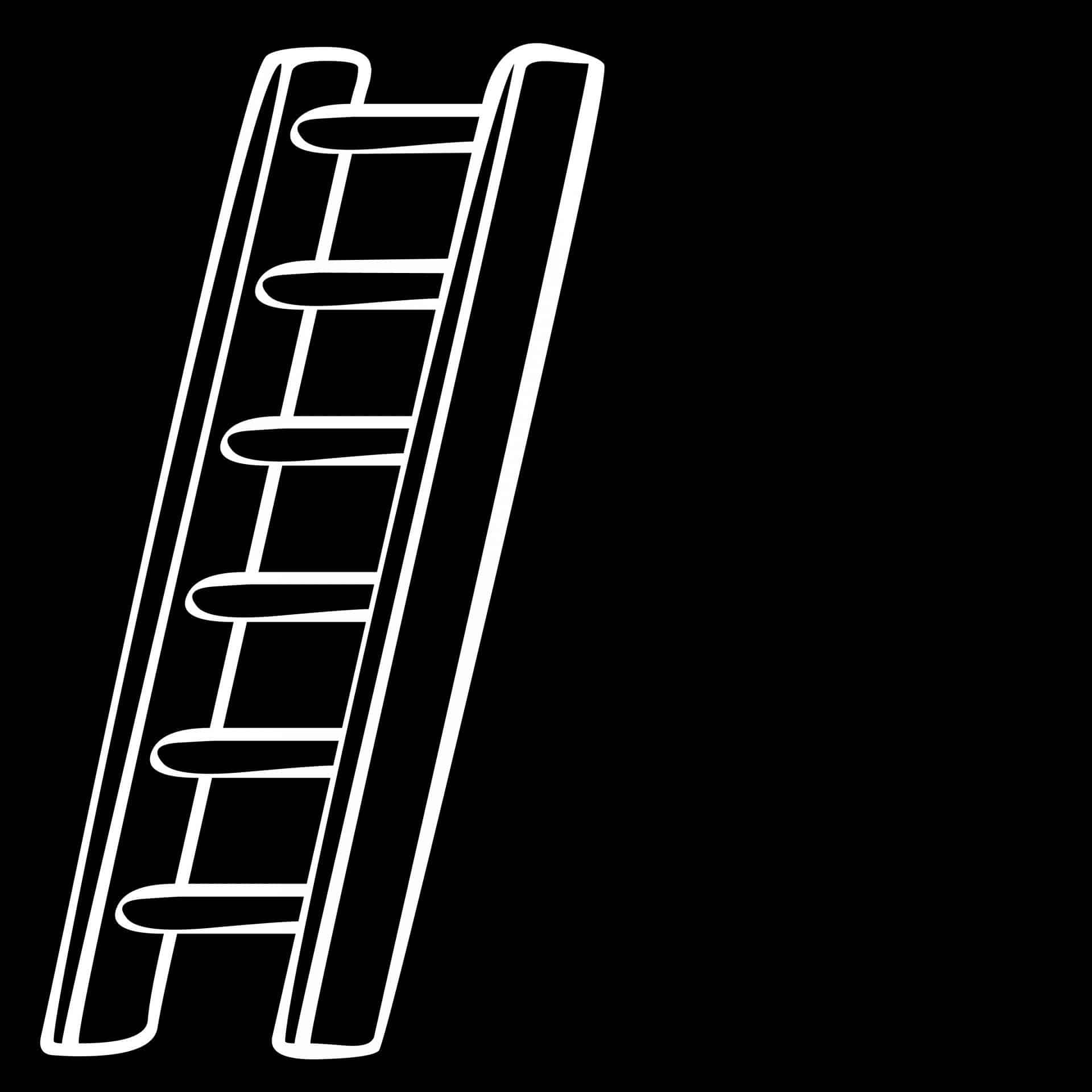 white ladder