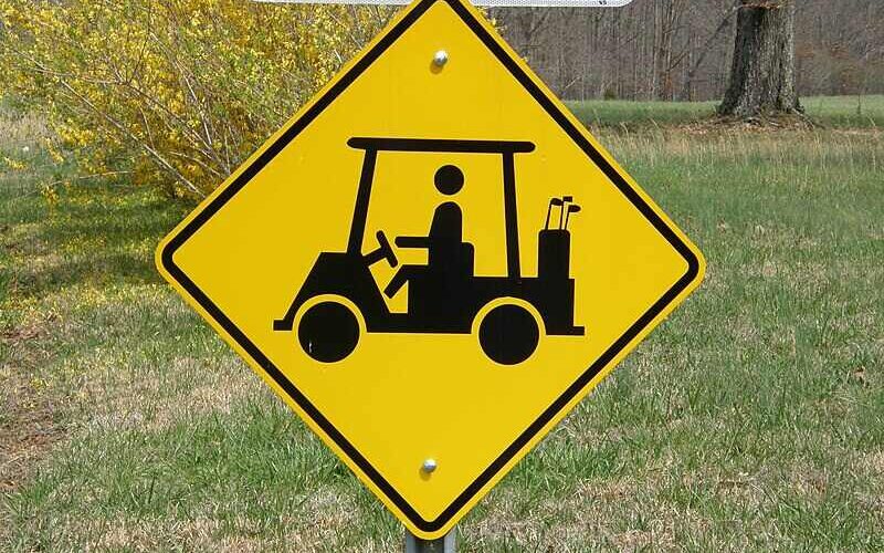 800px Golf cart sign