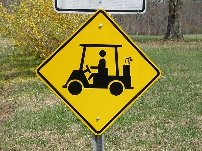 800px Golf cart sign