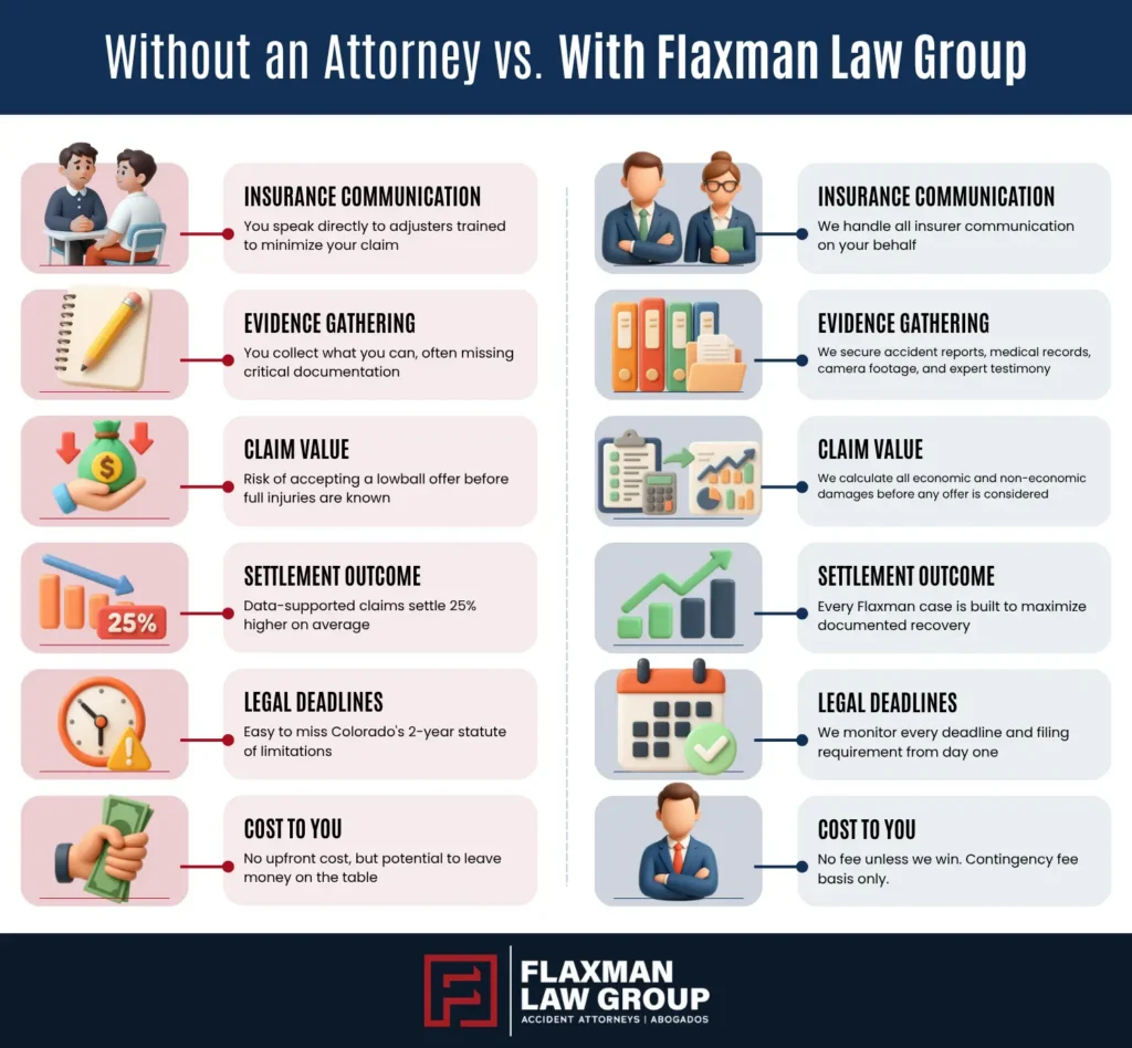 Without an Attorney vs  With Flaxman Law Group